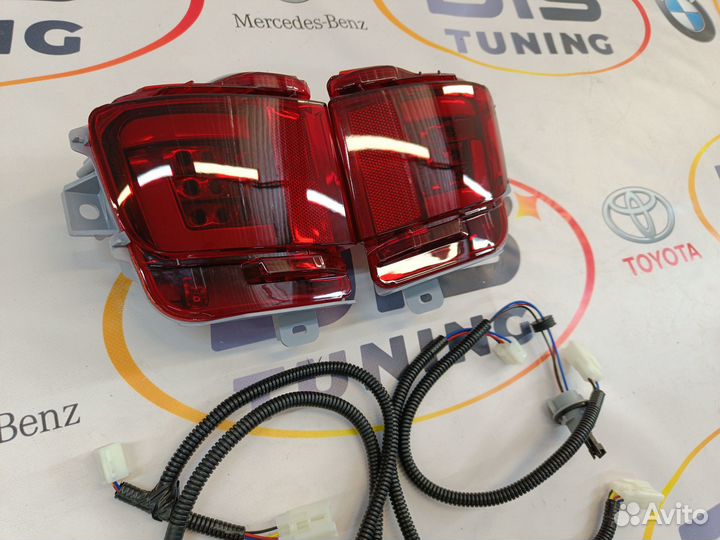 Стопы в задний бампер Land Cruiser 200 LED красные