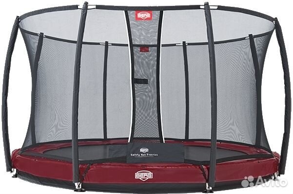 Батут Berg Elite InGround Red 380 с сеткой Safety