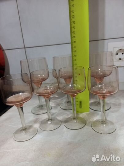 Фужеры, рюмки цветное стекло