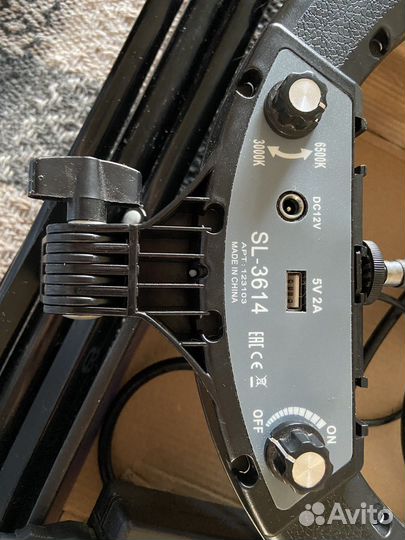 Кольцевая лампа36см+штатив с регулировкой ярк/темп