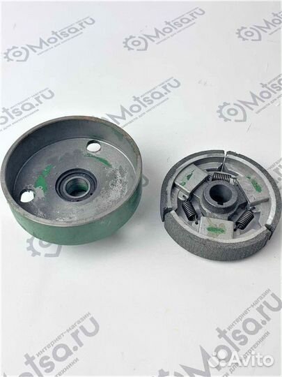 Сцепление центробежное, двухручейковое, фрикционно