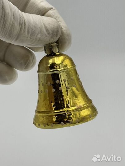 Елочные игрушки СССР клокольчик фосфор (1187)