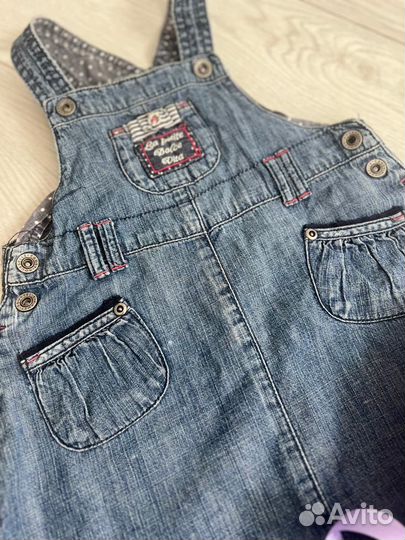 Джинсовый сарафан для девочки 98
