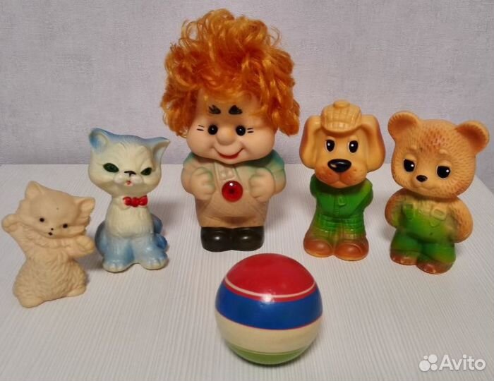Игрушка Резиновая СССР Карлсон Филя Миша Кошка Мяч