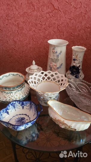 Вазы, конфетницы, фарфор, хрусталь с нюансами