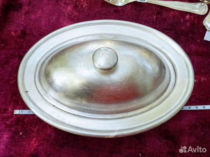 Винтажная Маслёнка СССР Мельхиор мнц Кольчугино