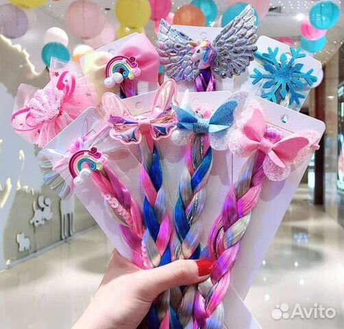 Коса на резинке детская