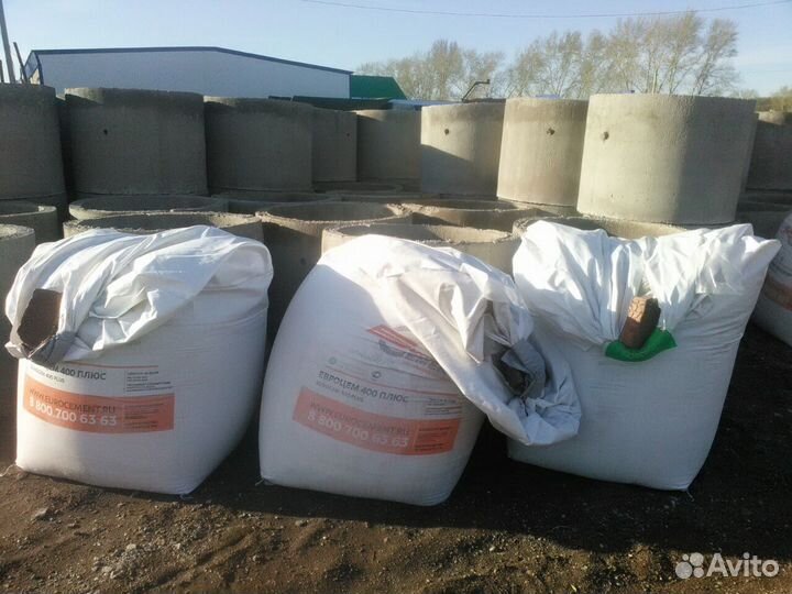 Гравий, песок кладочный, цемент, кирпич,ж/б кольца