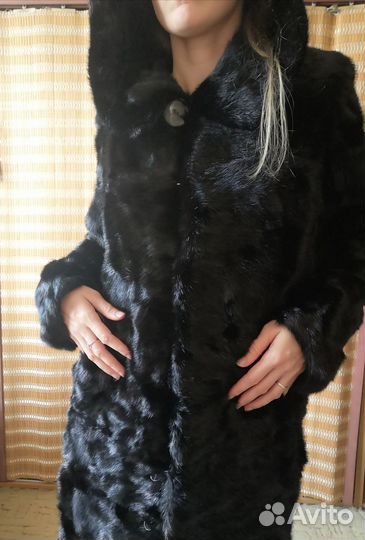 Норковая шубка с капюшоном (трансформер)