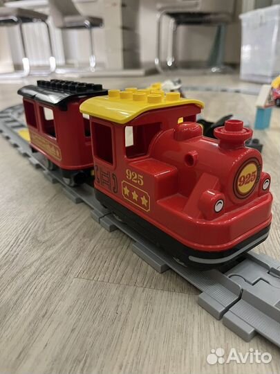 Конструктор lego duplo поезд на паровой тяге+мост