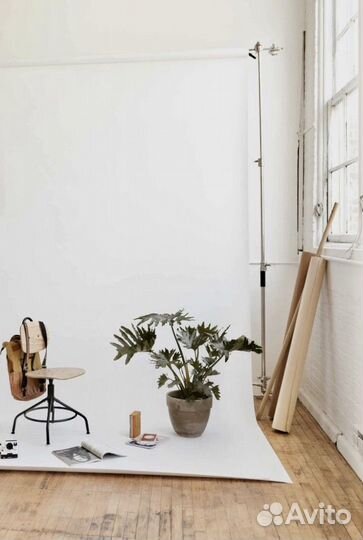 Фотофон белый матовый (новый на отрез)