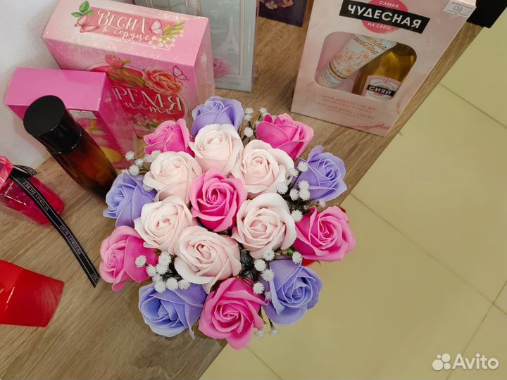 Букет из мыльных роз