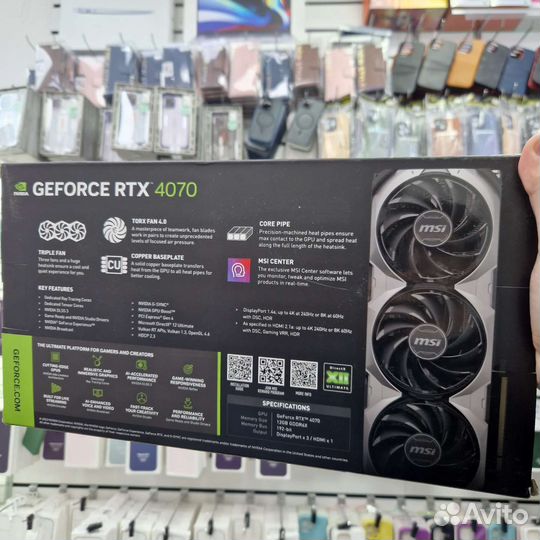 Видеокарта RTX 4070 Msi ventus
