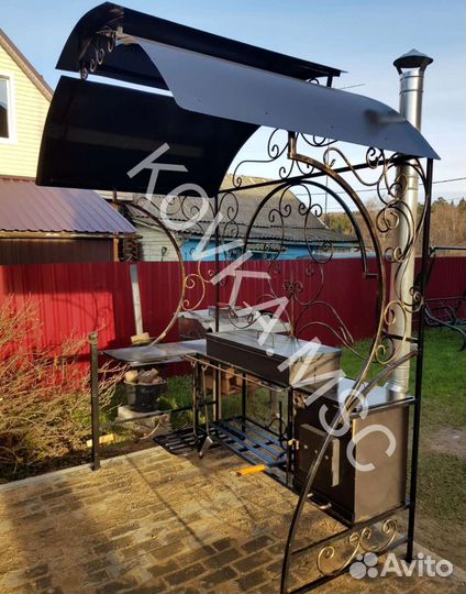Мангал с крышей