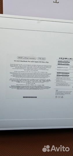 Apple MacBook Pro 14 M3 Max, 2023, MRX83, 36GB, 1T