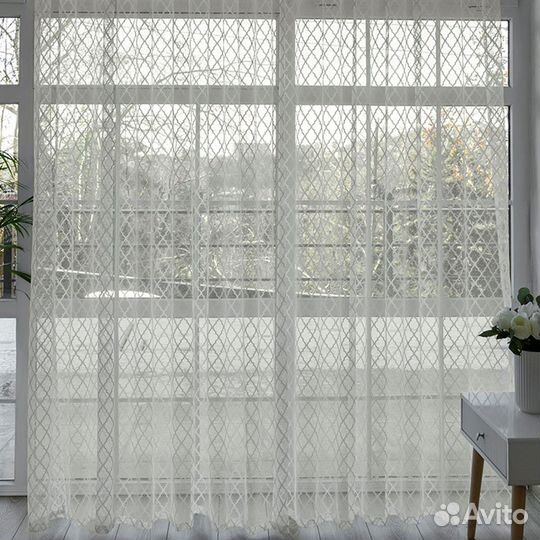 Тюль Лира айвори
