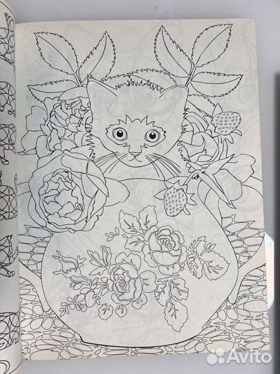 Раскраска антистресс коты и сканди