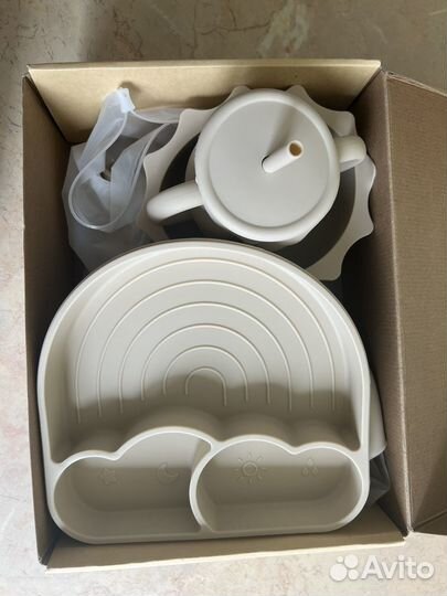 Набор детской силиконовой посуды