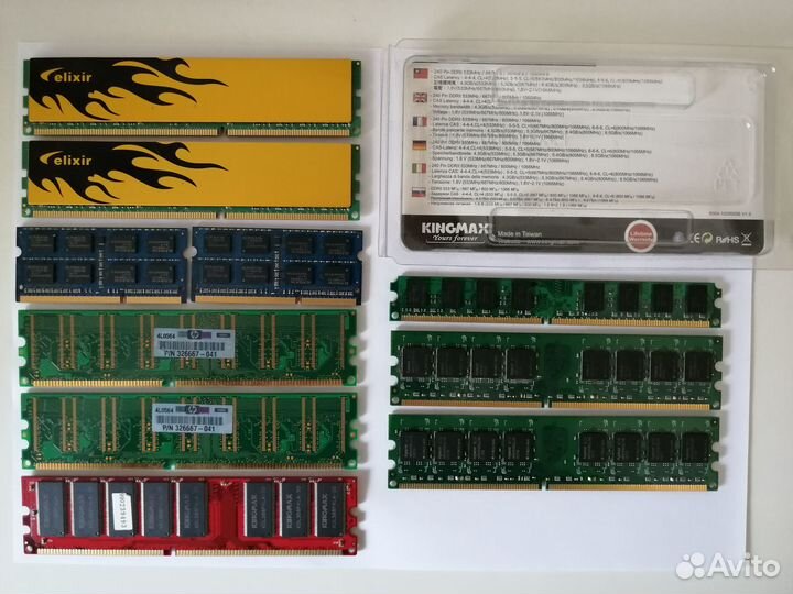 Память DDR1, DDR2, DDR3 и sodim DDR3