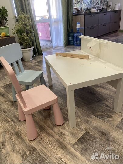 Детский стол и стул IKEA маммут