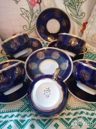 Сервиз чайный кобальт