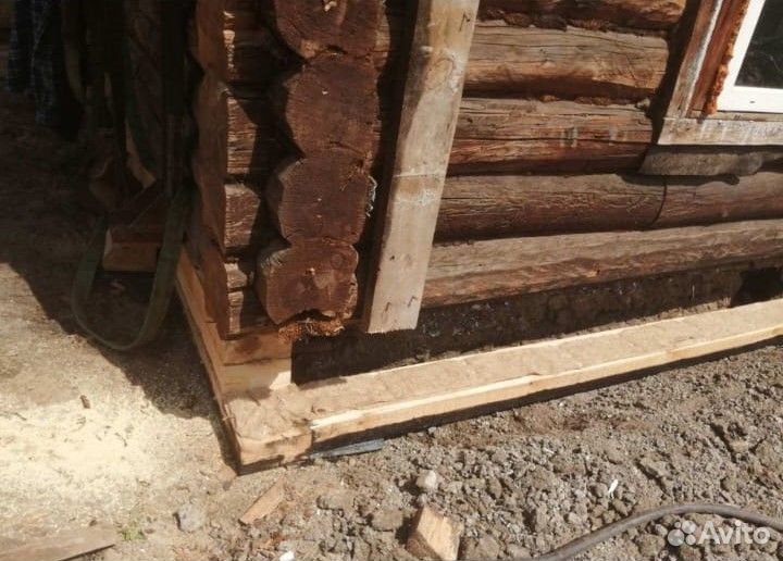 Замена венцов, полов, подьем домов