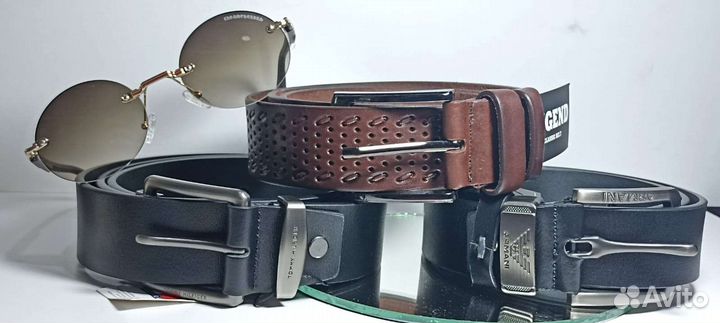 Мужской кожаный ремень