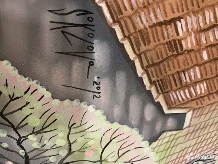 Картина роспись по батику