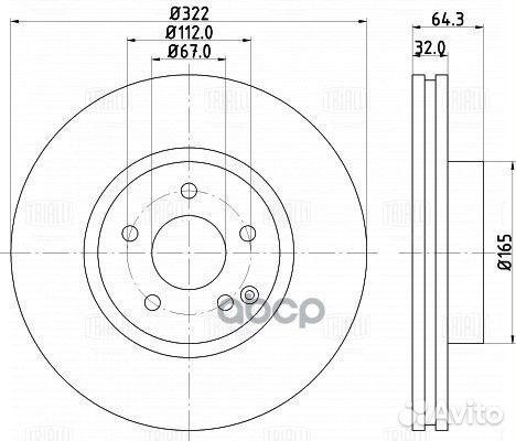Диск торм. для а/м Mercedes C (W204) (07) /E