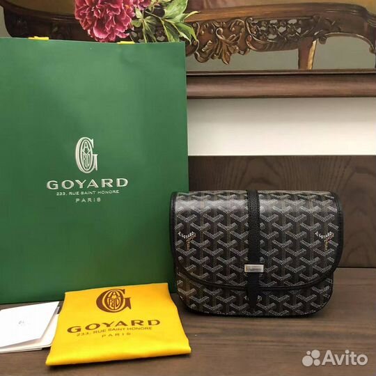 Мужская сумка Goyard Belvedere pm черная
