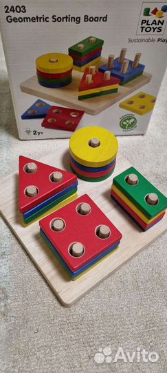 Сортер геометрический деревянные игрушки