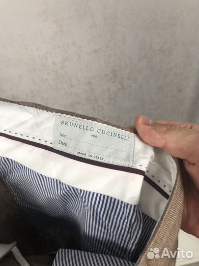 Брюки/штаны из льна Brunello Cucinelli Leisure fit