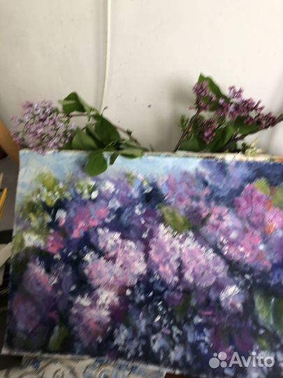 Картина маслом «Сирень»