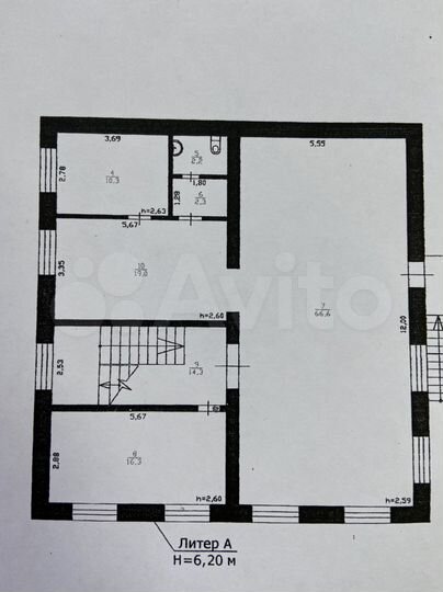 Офис, 66.6 м²