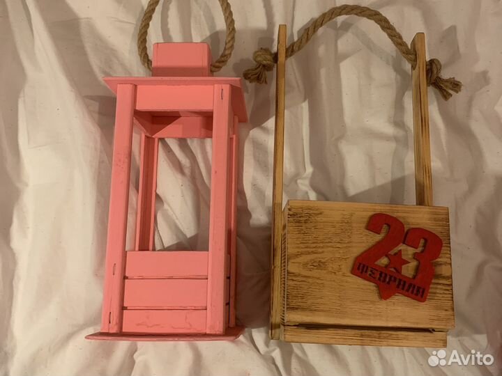 Деревянная декоративная корзинка