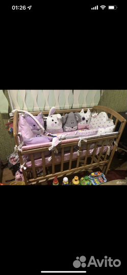 Кроватка детская деревянная