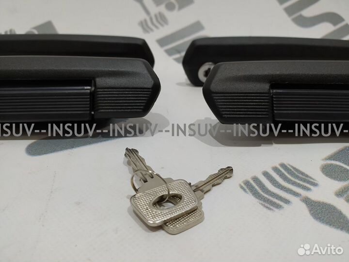 Дверные ручки черные Урбан Нива 5 дверей (к-т) 4шт