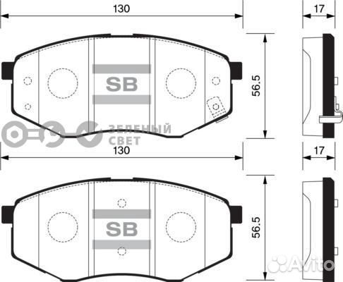 Sangsin brake SP1374 Колодки тормозные передние hy