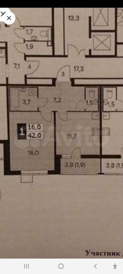 1-к. квартира, 42 м², 21/25 эт.