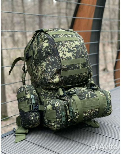 Рюкзак рейдовый 55 литров с подсумками