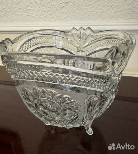 Ваза для фруктов хрустальная СССР