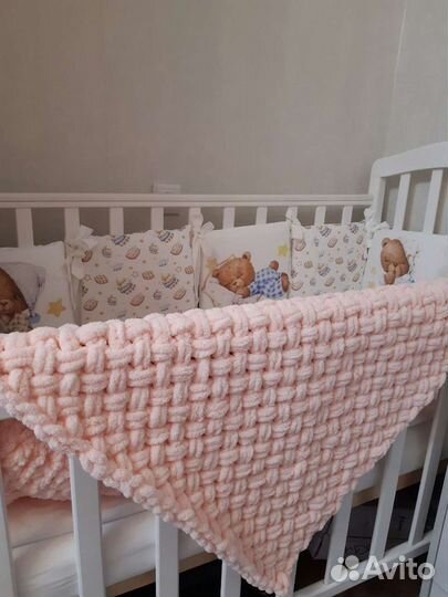 Детский плюшевый плед на выписку