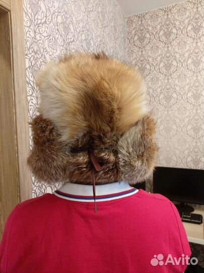 Шапка-ушанка лисья р.58 (вышлю почтой)