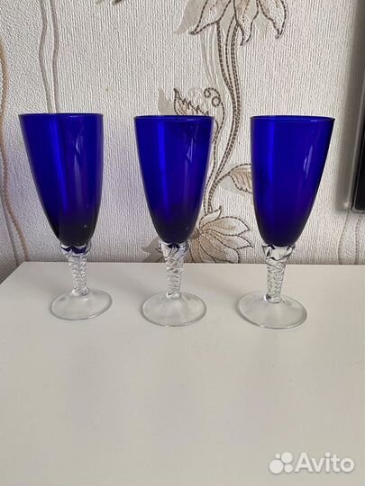 Фужеры цветной хрусталь