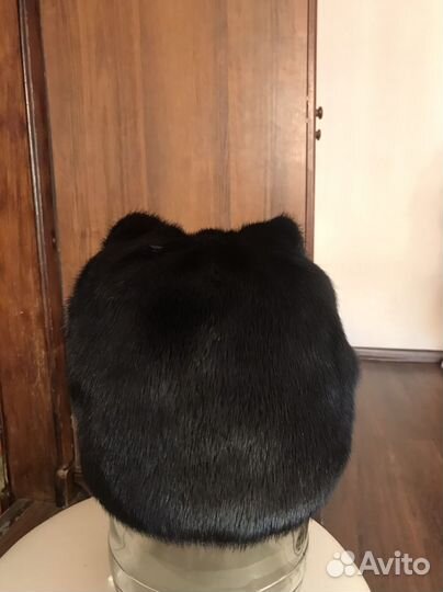 Шапка норковая женская размер 56-58 с ушками alef