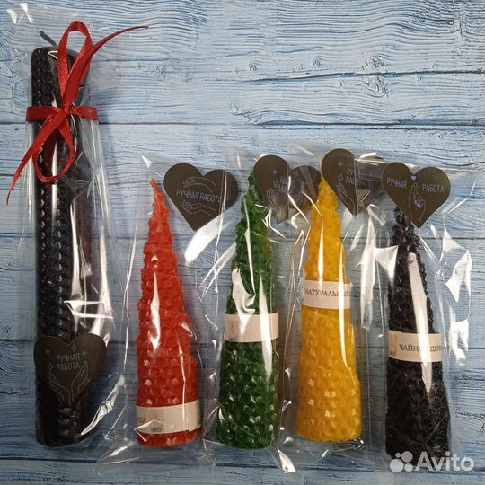 Свечи из вощины с натуральными эфирными маслами