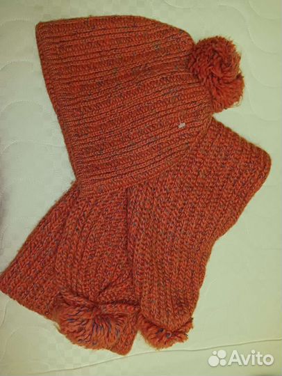 Комплект шапка и шарф, шапки женские