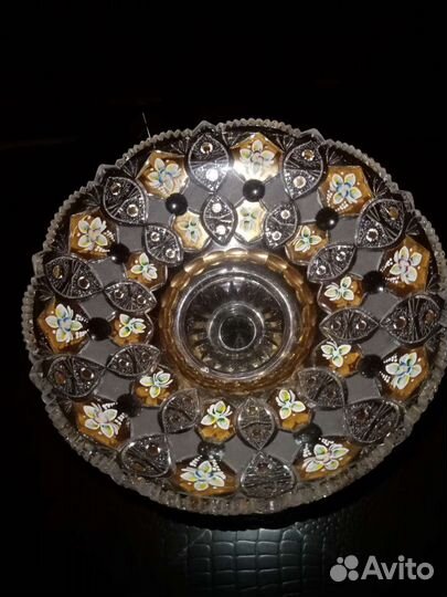 Ваза для фруктов хрусталь