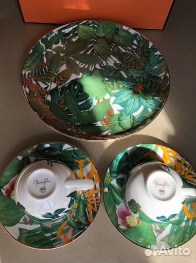 Набор чайных пар Hermes и тарелки Hermes