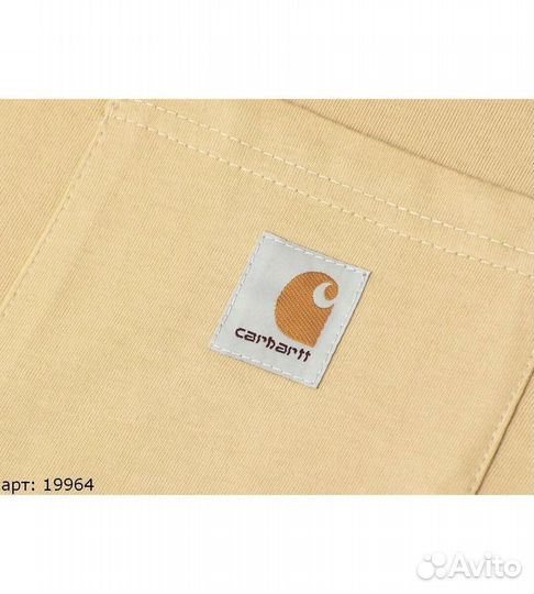 Футболка Carhartt pocket бежевая